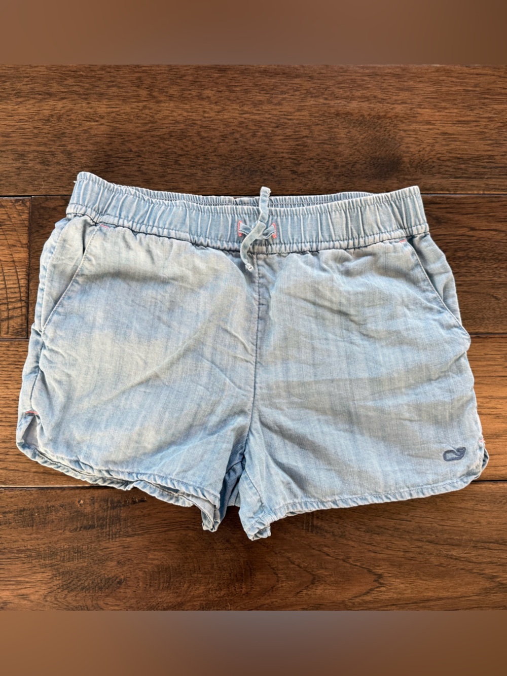 Vineyard Vines Girls’ Chambray Elastic Waist Shorts, Sz M